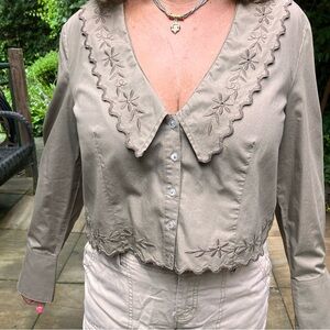 FREE PEOPLE Peter Pan Collar Top